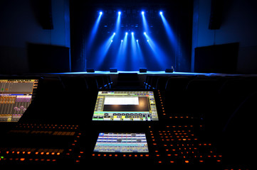 Free stage with lights