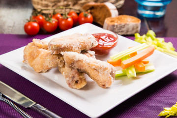breaded chicken meat