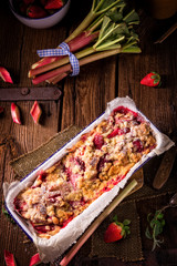 rhubarb strawberry brioches