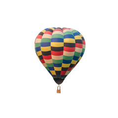 Fototapeta premium Colorful hot-air balloon isolated on white background