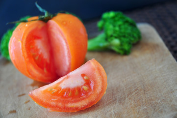 Close up Piece of Tomato