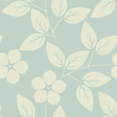 Elegant endless pattern with stylish flowers and leaves - 108863144