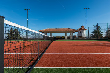 Tennis court on private property