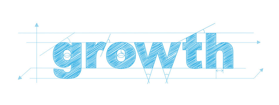 
GROWTH Vector Technical Lettering Icon