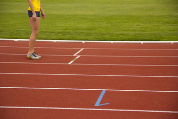 Fototapeta premium girl start running