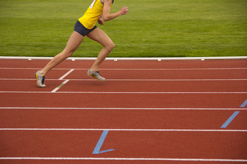 Obraz premium girl start running