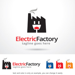 Electric Factory Logo Template Design Vector 