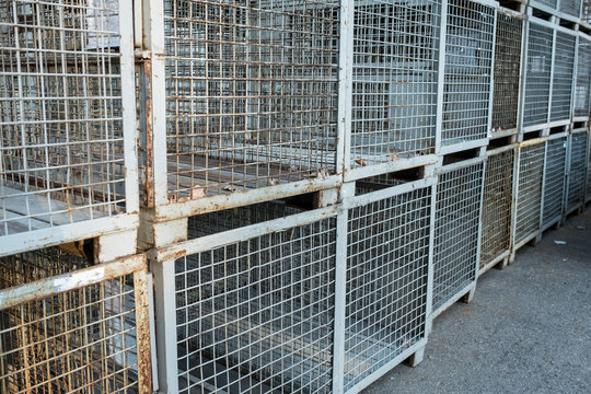 Gitterbox aus Stahl nach Norm f&uuml;r die Logistik