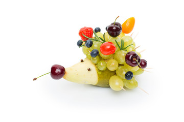 Fruit snack made in shape of hedgehog