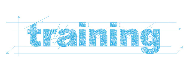 TRAINING Vector Technical Lettering Icon © Web Buttons Inc