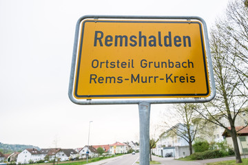 Ortsschild Remshalden Rems-Murr-Kreis