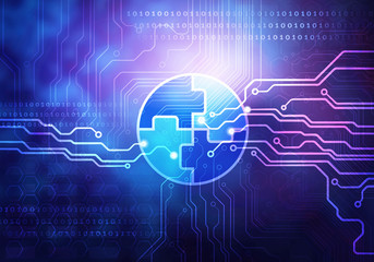 Circuit blue background