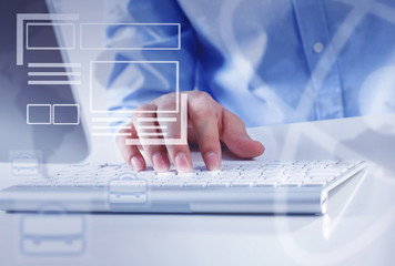 Man surfing the Internet 