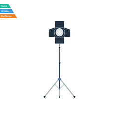 Flat design icon of curtain light