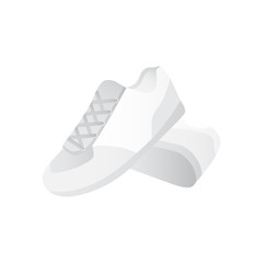 Vector sneakers isolated on white background.
