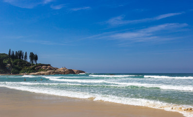 Praia da Joaquina, Florianópolis, Brasil.