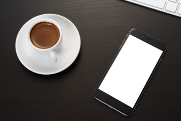 Smarphone on a dark table