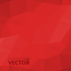 Abstract vector polygonal red background.