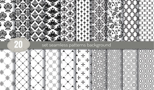 Vector damask seamless pattern background.pattern swatches included for illustrator user, pattern swatches included in file, for your convenient use.