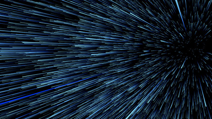 Obraz premium 3D illustration of star trails at universe