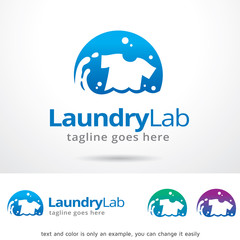 Laundry Lab Logo Template Design Vector
