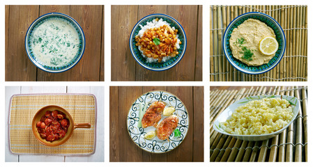 Food set oriental cuisine.