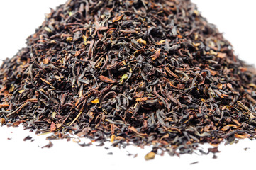 A bunch of dry black unpressed tea with flavors