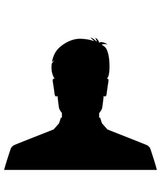 Male silhouette avatar icon black, user profile picture 