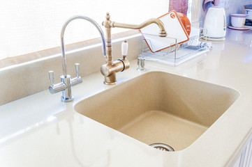 Marble countertop and sink