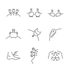 line icons Set of Alternative Medicine, Chinese Medicine Icons