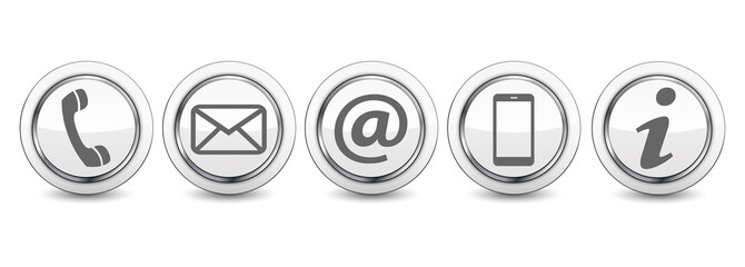 Fototapeta premium Kontakt Symbole Icons Buttons