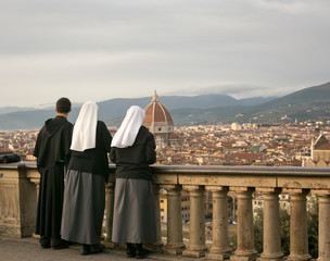 Religious figures look over florence