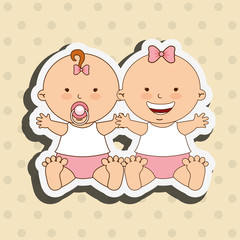 baby shower icon design 