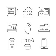 Line Icons Medical Device Icon Set of Operating Room