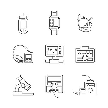 Line Icons Medical Device Icon Set