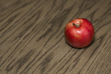 apple on the table.
