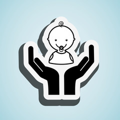 baby shower icon design 