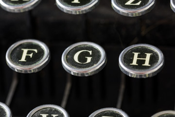 Schreibmaschine mit Tasten