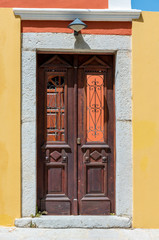 Front door in Symi island, Greece