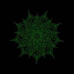 Vector Beautiful Handdrawn Mandala, Patterned Design Element
