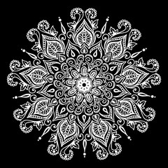 Vector Beautiful Handdrawn Mandala, Patterned Design Element