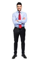  Smiling businessman full length