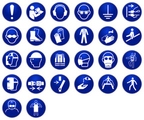 Set - Design Gebotszeichen blau