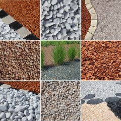 Paillages minéral décoratifs de jardin