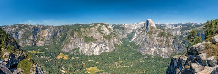 yosemite valley park half dome lanscape