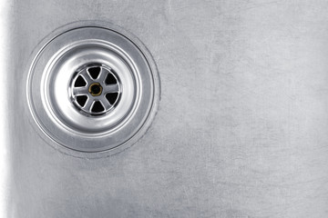 Stainless steel sink background
