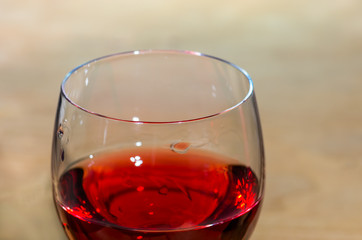 red wine in a glass