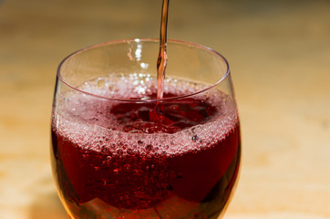 red wine in a glass