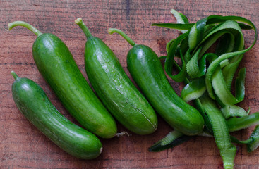 salatalık ve kabukları