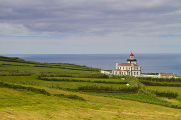Fototapeta na wymiar Lighthouse in Azores Sao Miguel island
